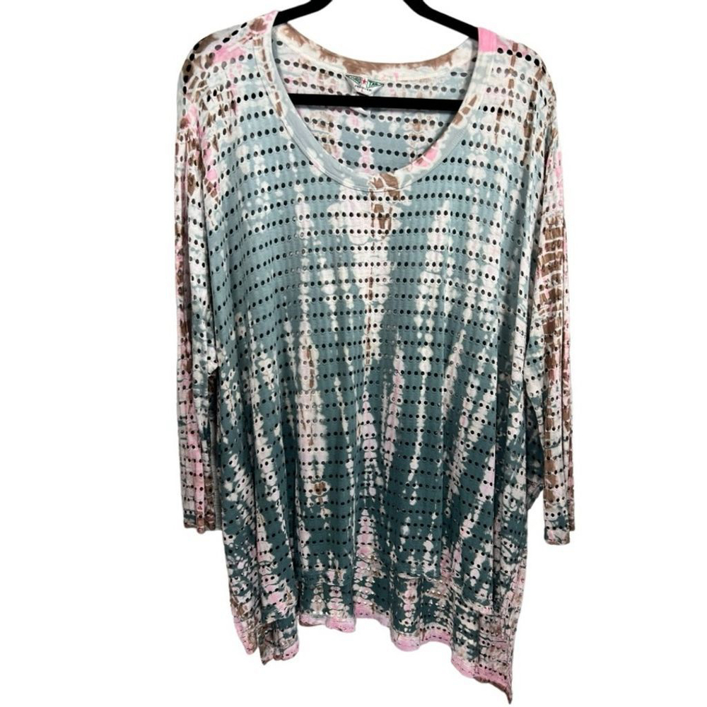 Hard Tail Multicolor Tie-Dye Top